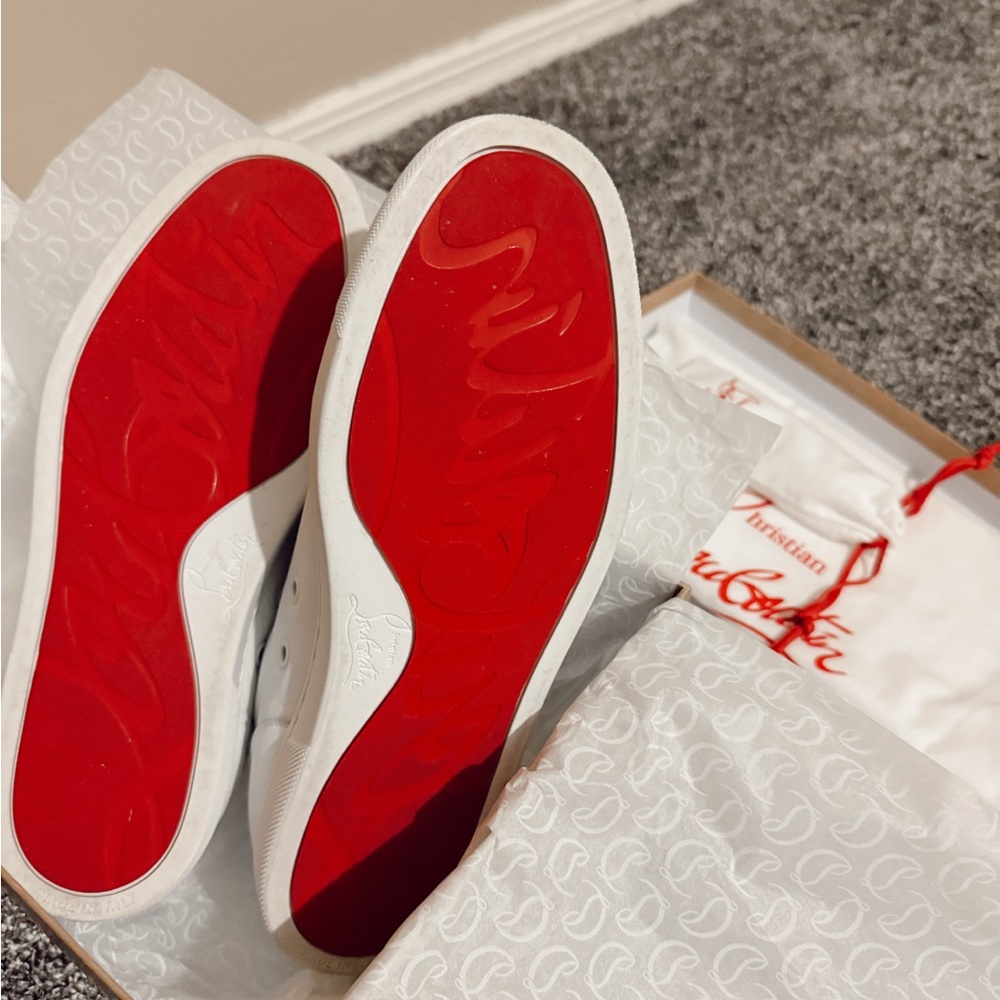Christian Louboutin White Leather Sneakers